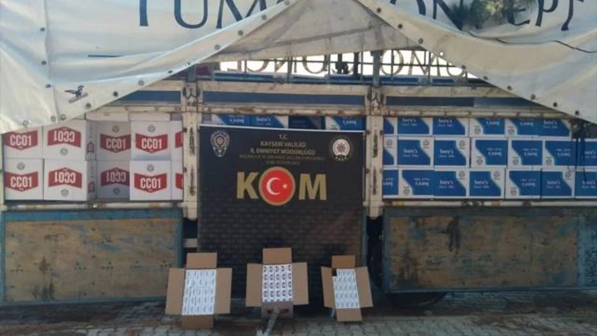 Kayseri'de 5 milyon makaron ele geçirildi