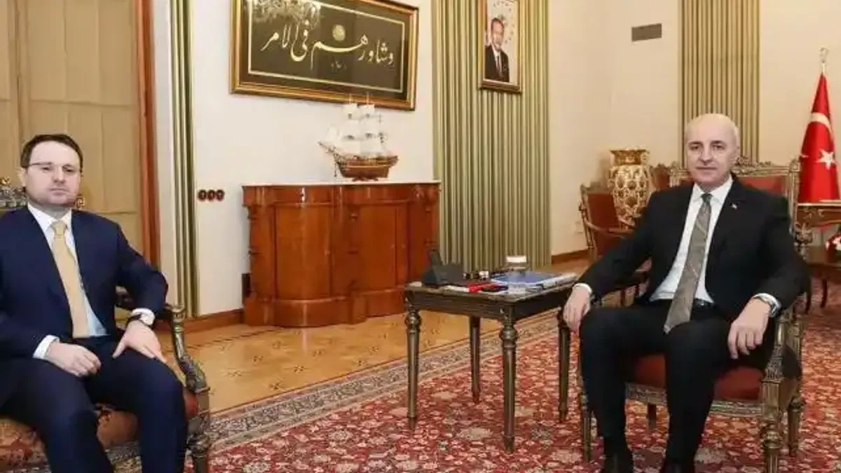 Bakan Gürlek'ten TBMM Başkanı Kurtulmuş'a ziyaret
