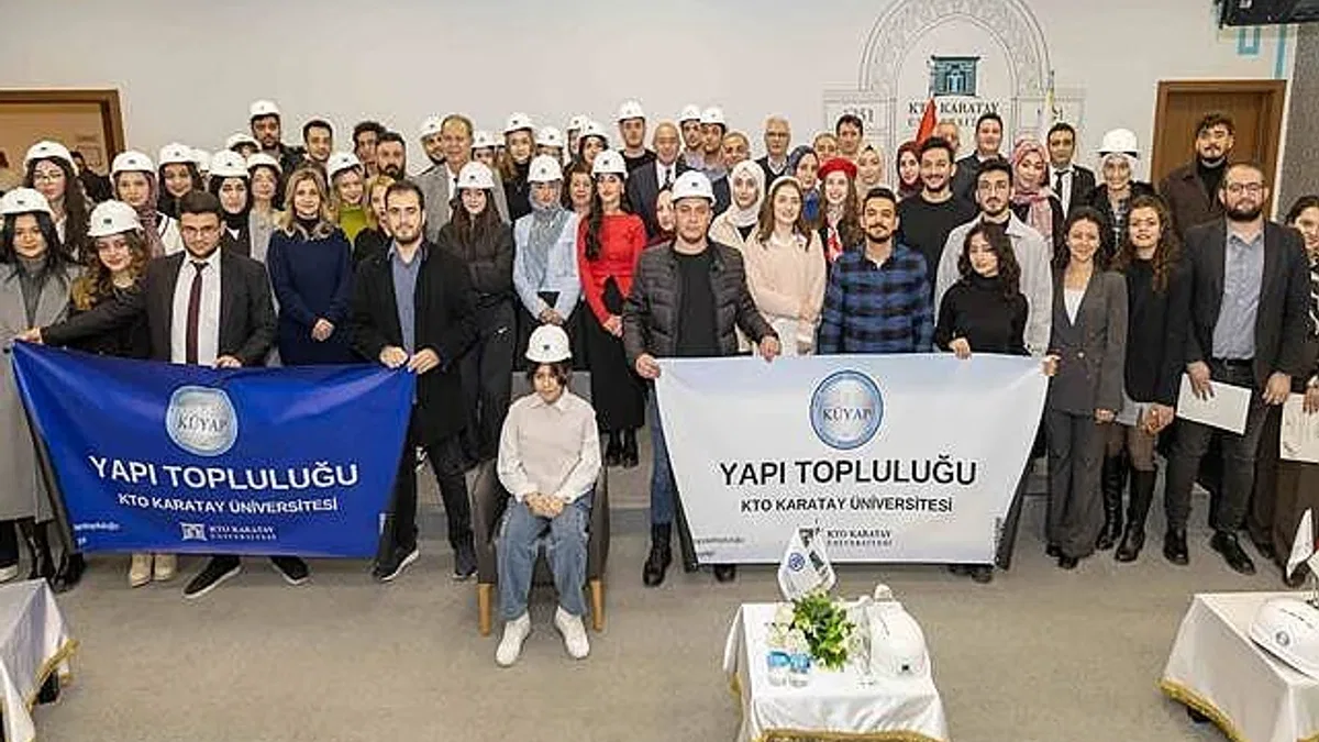 KTO Karataylı öğrenciler baret takma töreni ile mesleklerine ilk adımı attı