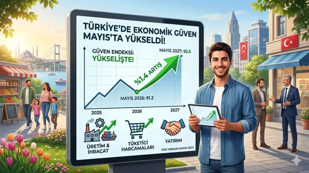 Ekonomik güven Mayıs'ta yükseldi
