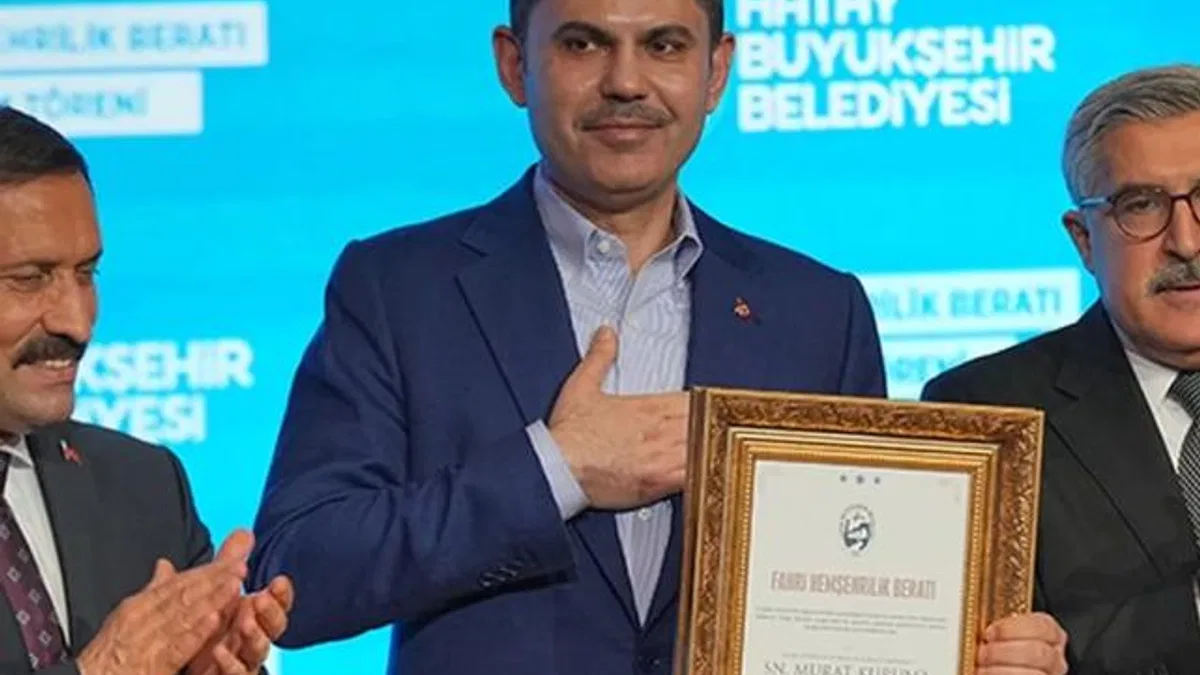 Hatay'dan Bakan Kurum'a hemşehrilik beratı