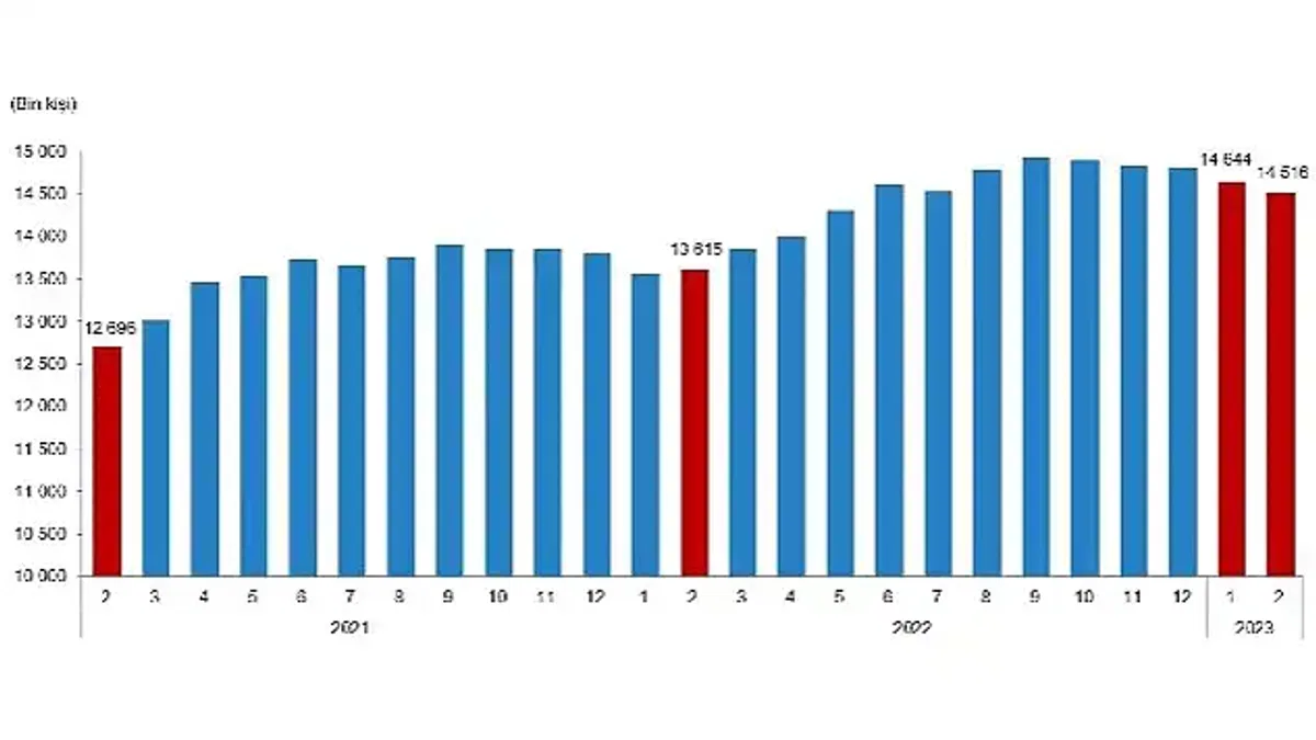 TÜİK: Ücretli Çalışan İstatistikleri, Şubat 2023