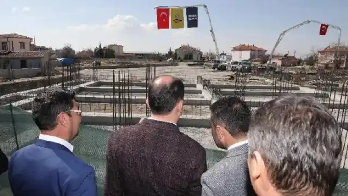 Konya'nın en büyük kapalı pazaryeri için ilk temel