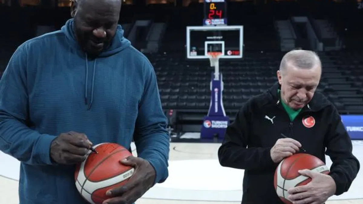 Cumhurbaşkanı Erdoğan, NBA efsanesi ile pota başında