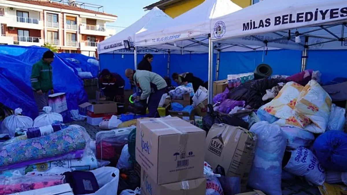 Muğla Milas'tan yardım seferberliği