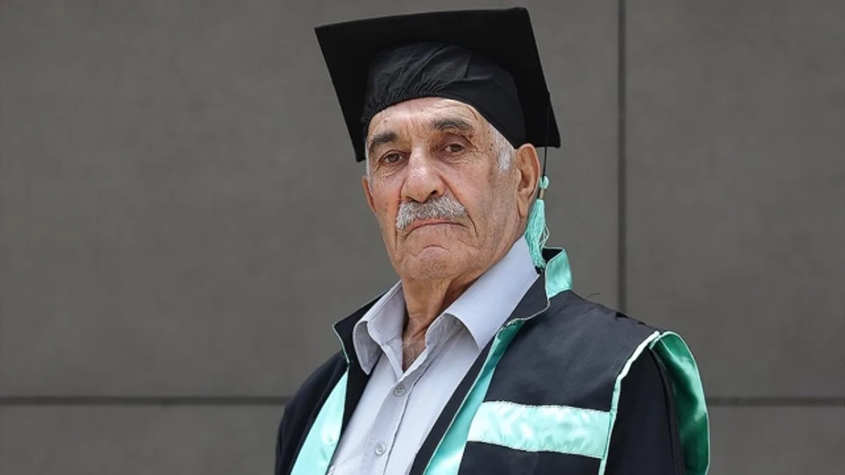 Aftan faydalandı 77 yaşında üniversite mezunu oldu