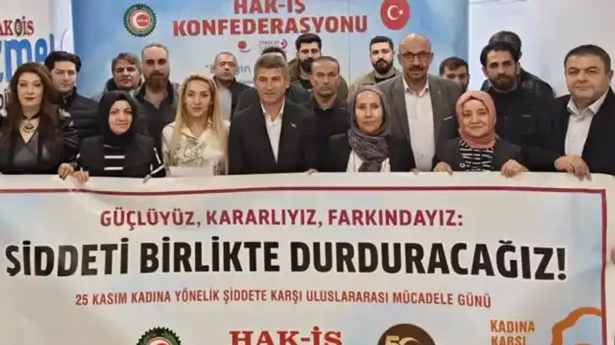 HAK-İŞ Mardin'den şiddete karşı güçlü ses