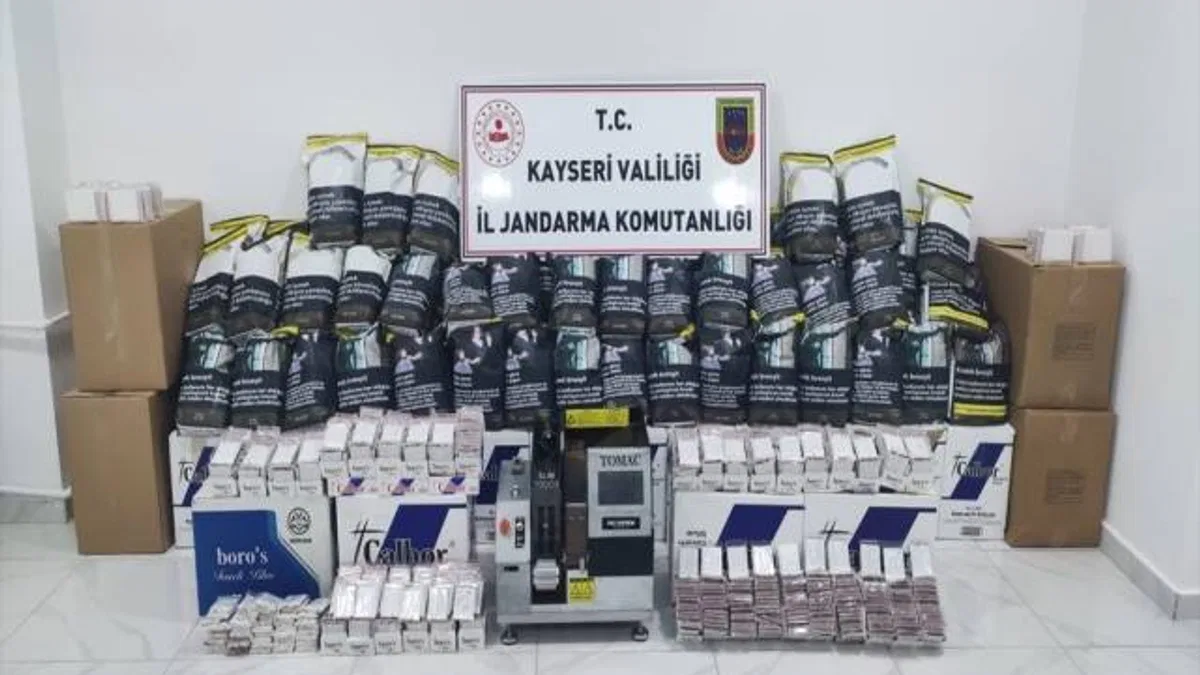 Kayseri'de 165 bin makaron ele geçirildi