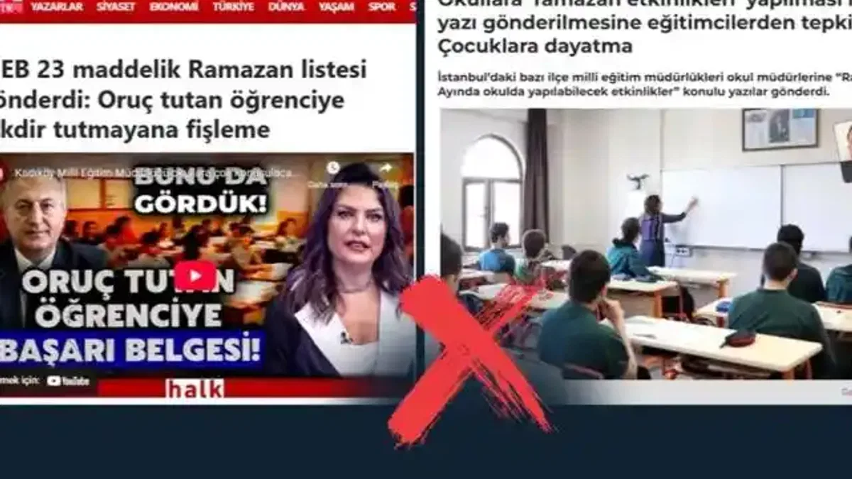 'Oruç tutmayan öğrenciler fişleniyor' haberleri manipülatif