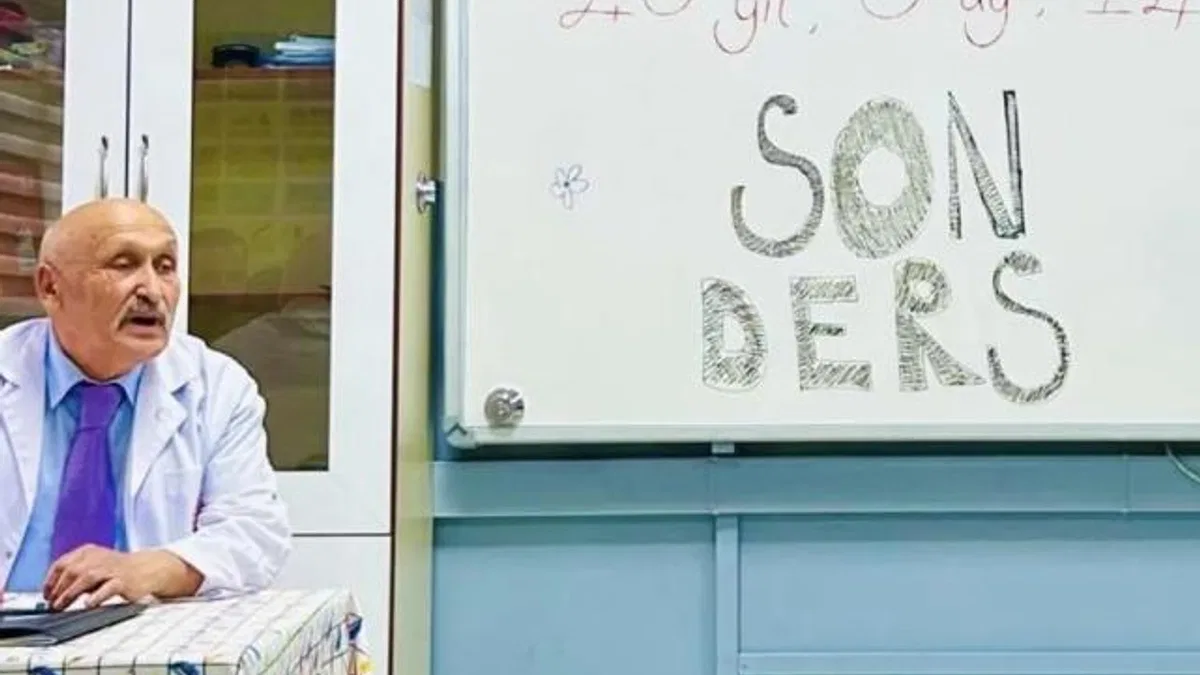 Giresun'da 'son ders'te öğretmene duygusal veda