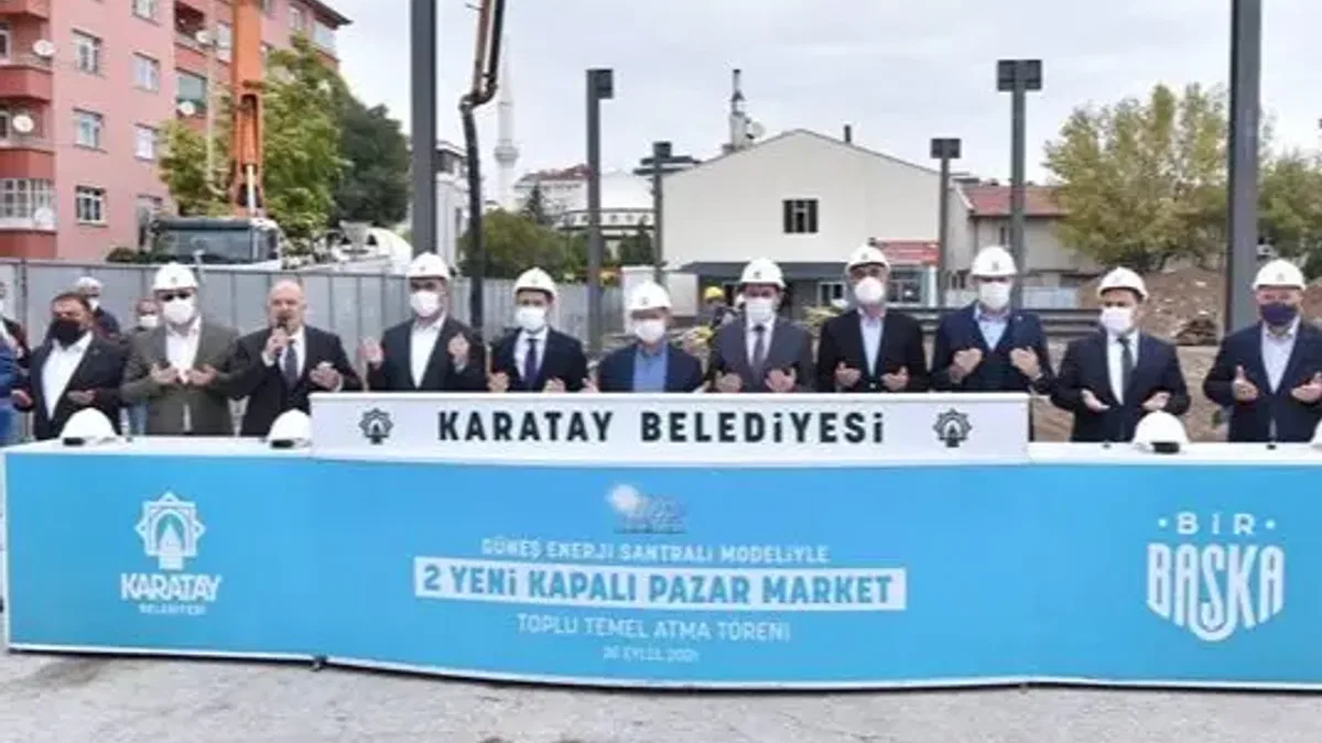 Karatay'a GES projeli yeni kapalı pazar market