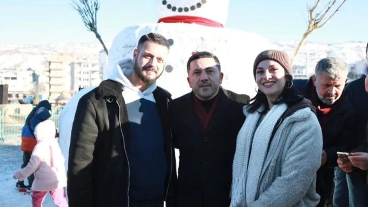 Nevşehir Belediyesi'nden 'kardan adam' mutluluğu