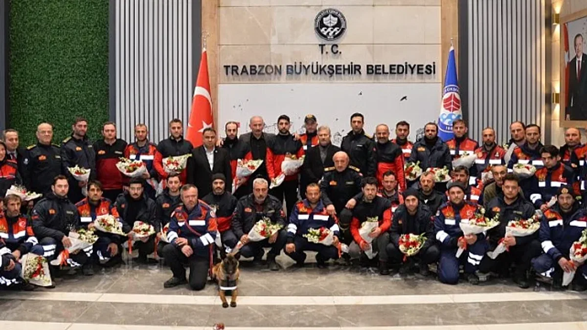 Arama kurtarma ekipleri Trabzon'a döndü