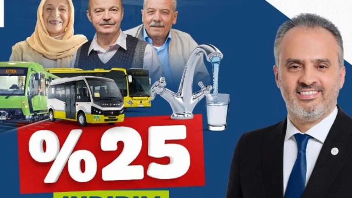 Bursa'da emeklilere, ulaşımda ve su faturalarında yüzde 25 indirim
