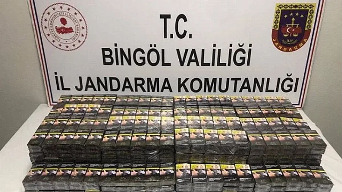 Bingöl'de kaçak sigara operasyonu