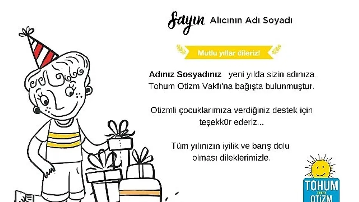 Yeni Yıl Hediyeleri Otizmli Çocuklar için Eğitime Dönüşüyor