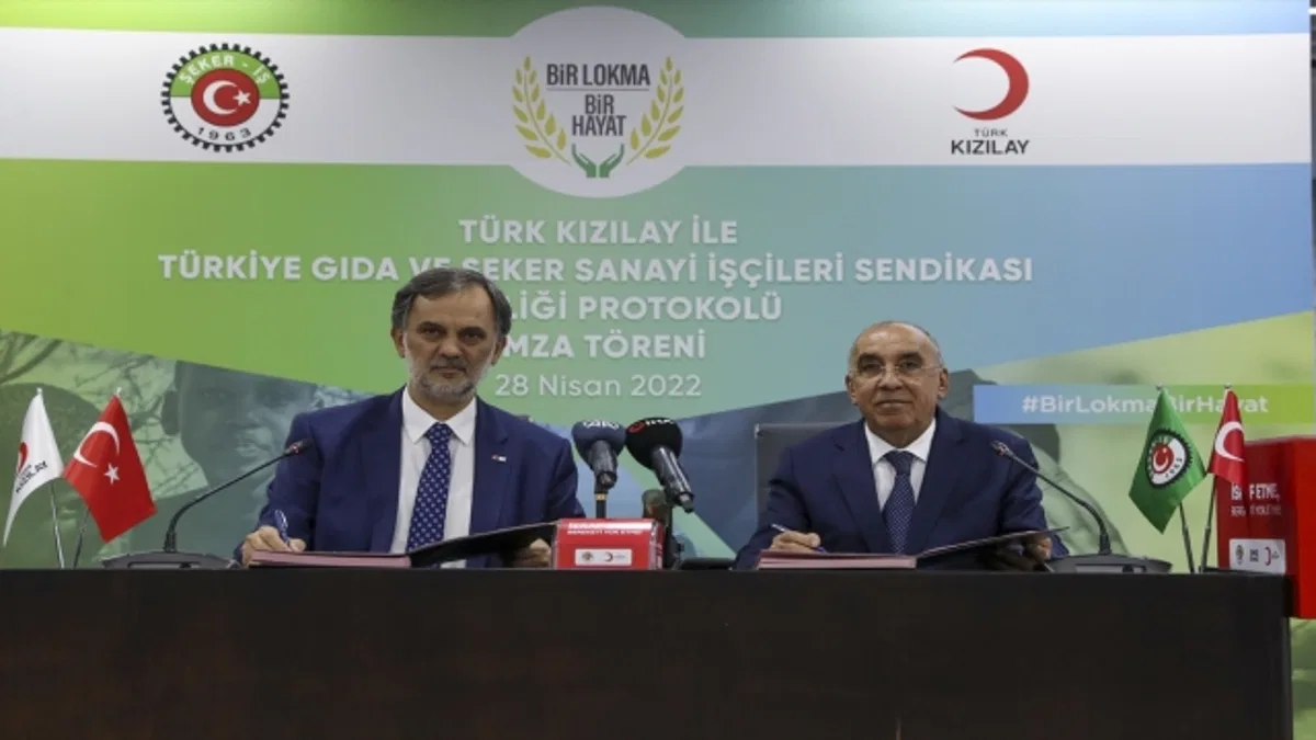 Türk Kızılay ile Şeker-İş arasında iş birliği protokolü imzalandı