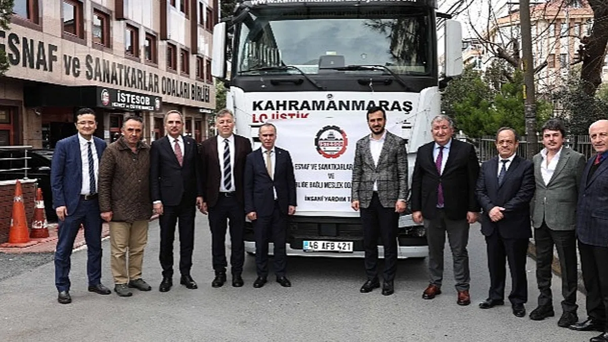 Taksi, minibüs ve kamyon şoförleri deprem bölgesine yardım TIR'ı gönderdi