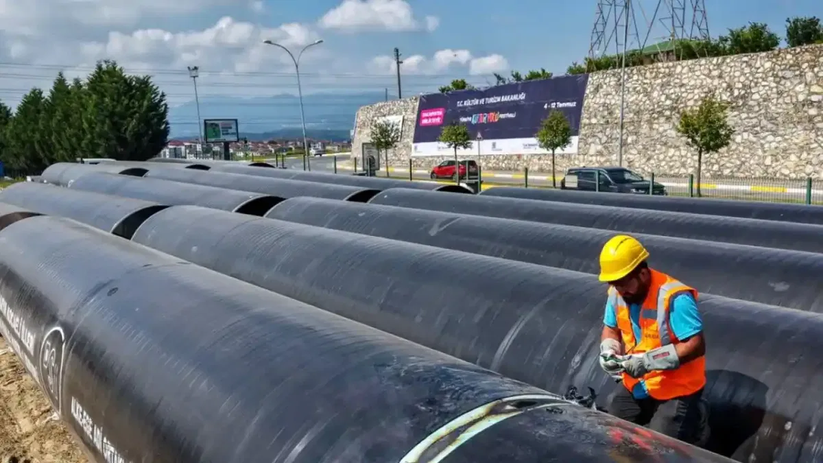 Sakarya'da 45 kilometrelik hattın ilk sevkiyatı başladı