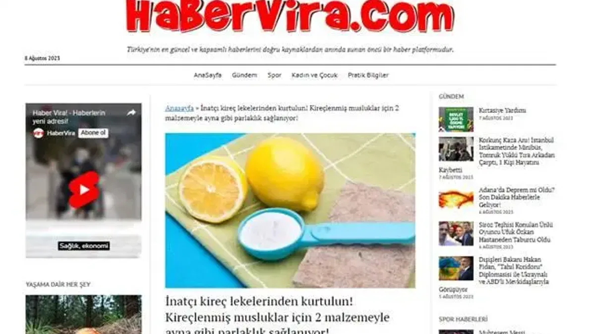 Doğal Yöntemle Kireç Lekeleri Nasıl Giderilir!
