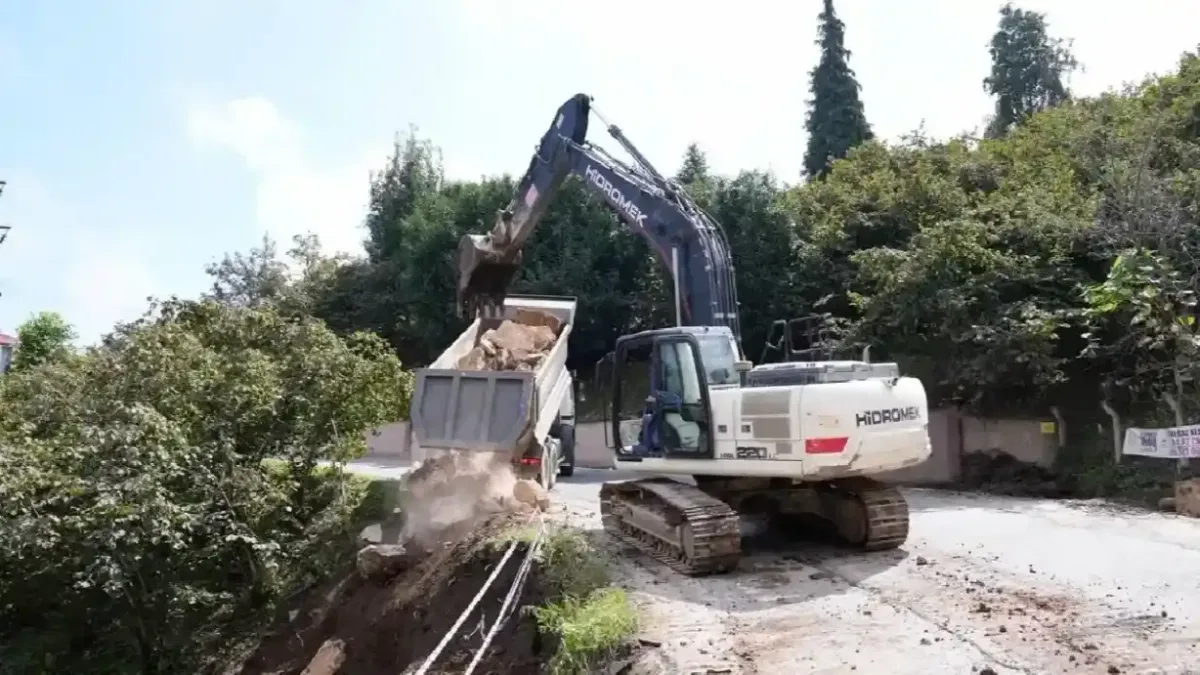 Giresun’da yol ve altyapı çalışmaları devam ediyor