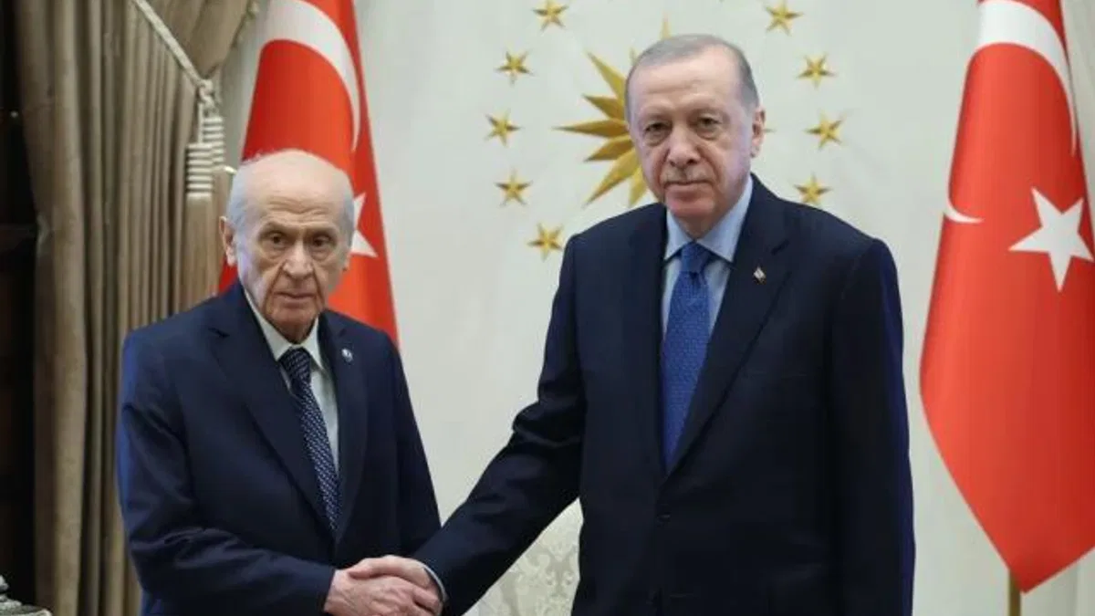 Cumhurbaşkanı Erdoğan, Bahçeli'yi Külliye’de kabul etti