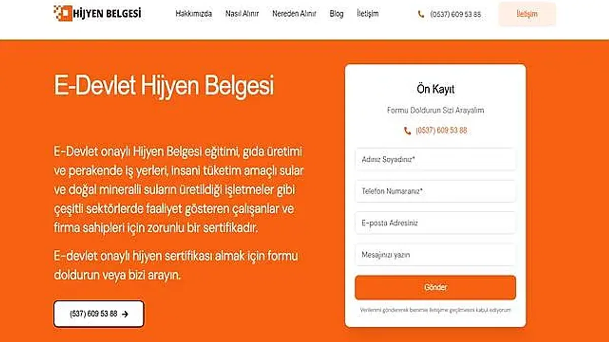 Hijyen Belgesi Hakkında Tüm Detaylar