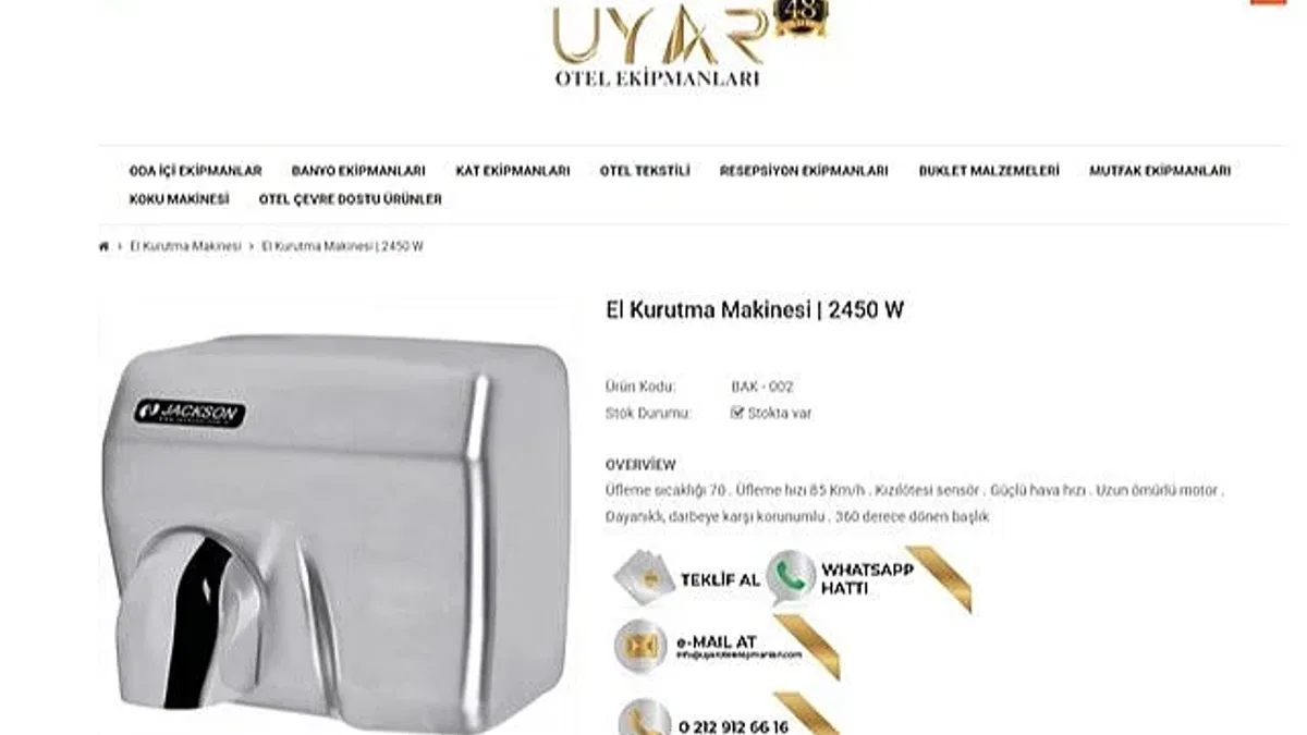 El Kurutma Makinesi