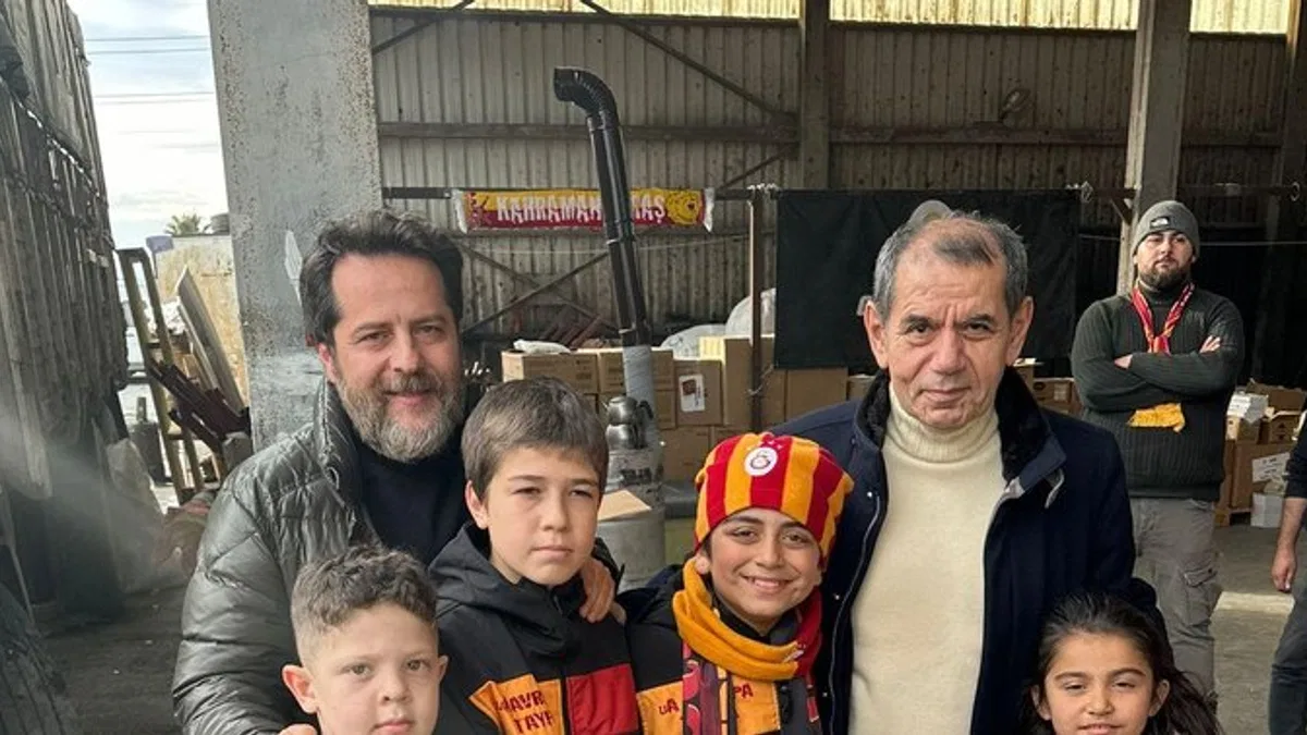 Galatasaray'da Dursun Özbek ve Erden Timur'dan deprem bölgesine ziyaret