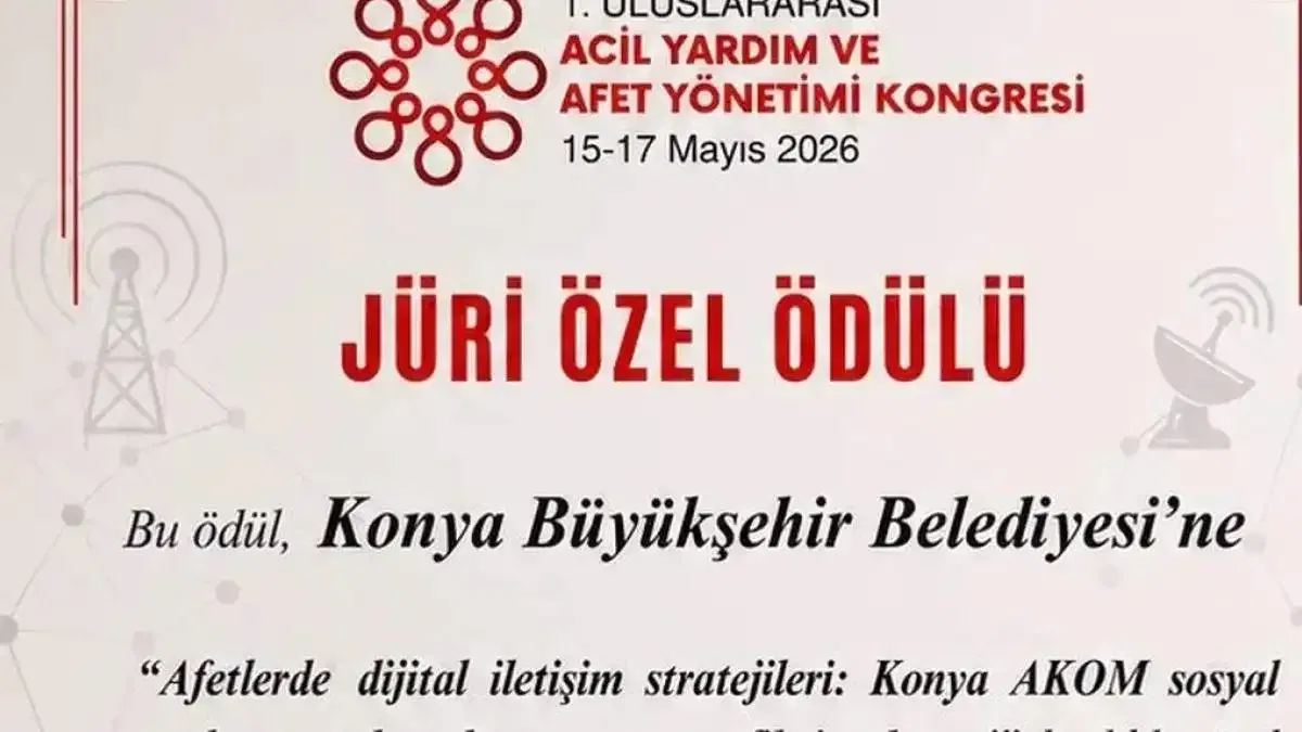 Konya AKOM’a uluslararası kongreden jüri özel ödülü