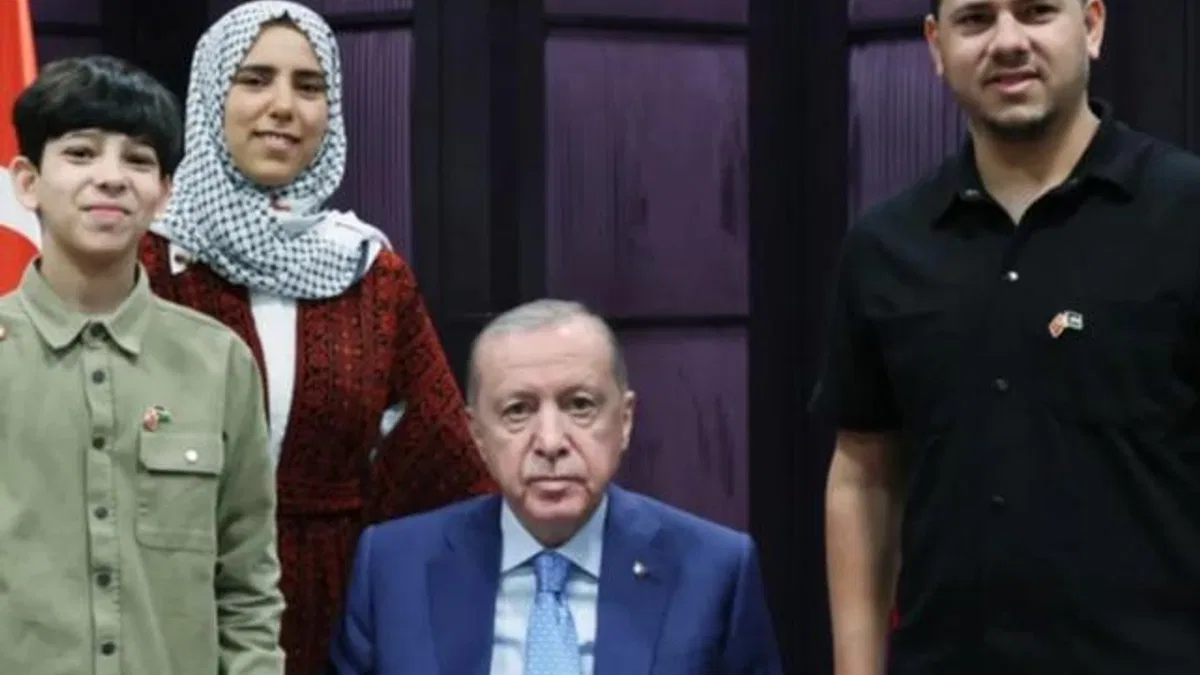 Cumhurbaşkanı Erdoğan, Gazzeli Ebu Cezer ve ailesini kabul etti