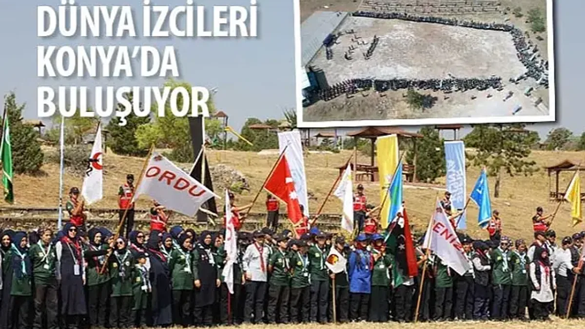 2 binin üzerinde izci dostluk kampı için Konya'ya geldi